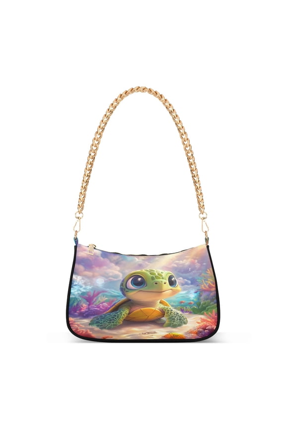 Sea Turtles Sunshine Women's Chain Shoulder Bag Hobo Handbag Tote Crossbody Purse