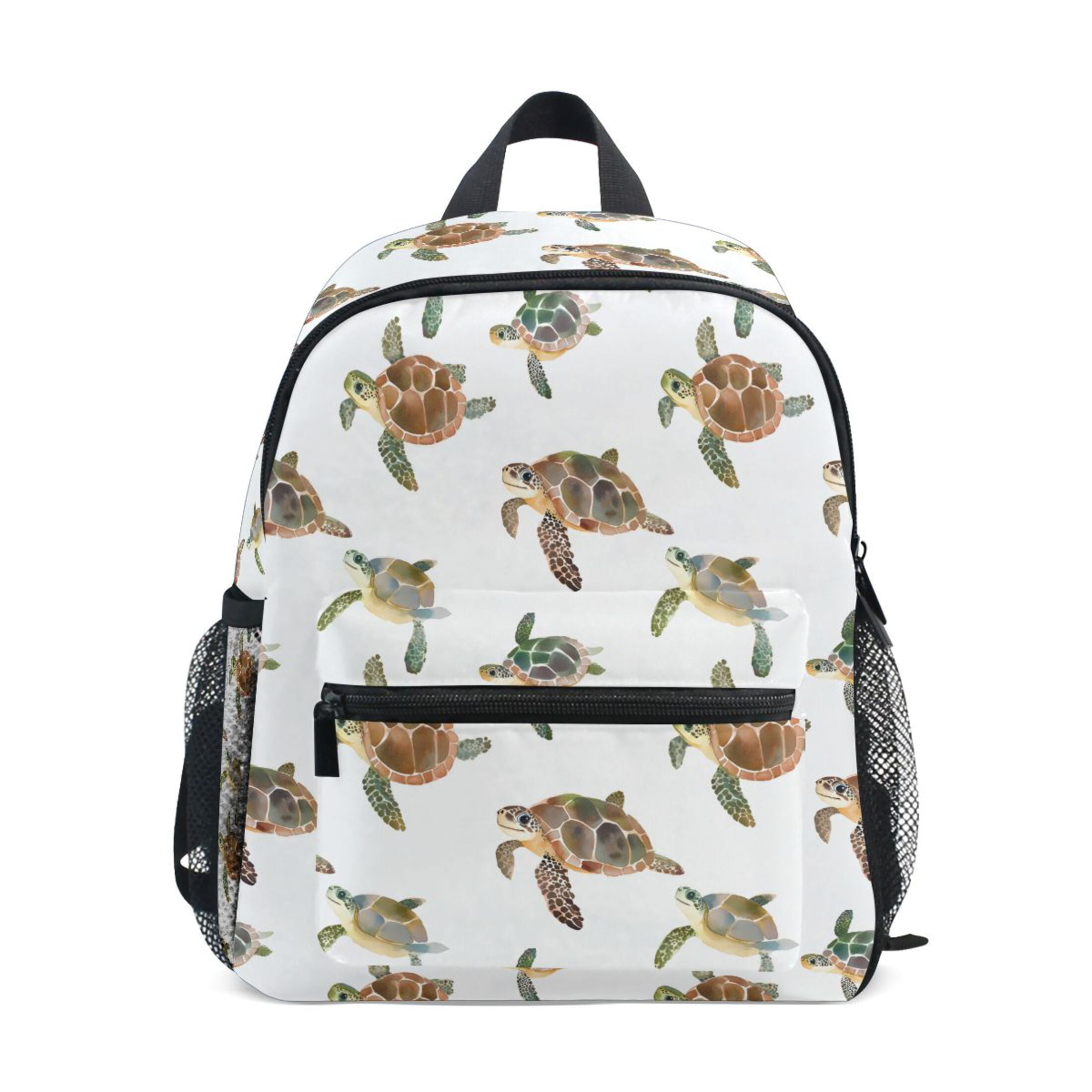 7670 Quilted Small Backpack Sea Turtles Mini Backpack Purse College Travel Sea Turtle Backpack – Jungaloo main image 3