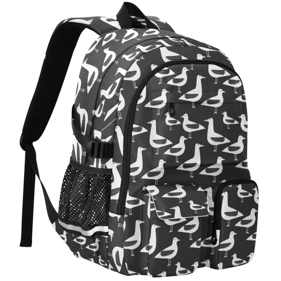 ALAZA Seagull Print Student Backpack School Bookbag Large Laptop Daypack Travel Bag