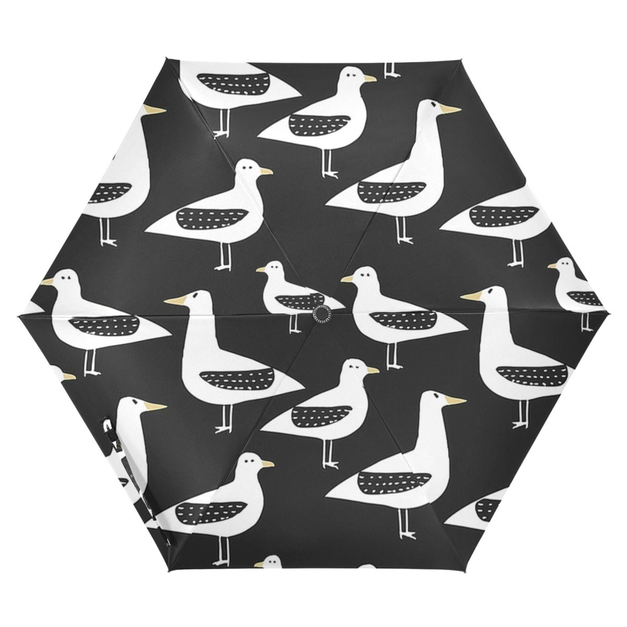ALAZA Seagull UPF 50+ Compact Folding Umbrella for Rain Travel Umbrella Packable