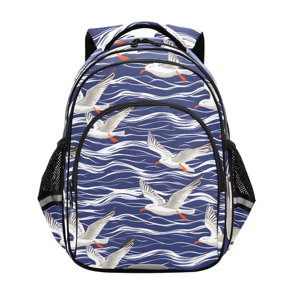 ALAZA Seagull on Wave School Backpack Elementary Bag Bookbag Travel Rucksack