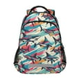 thumbnail image 1 of ALAZA Seamless Magic Sharks Backpack Elementary School Bag Bookbag Travel Rucksack, 1 of 7