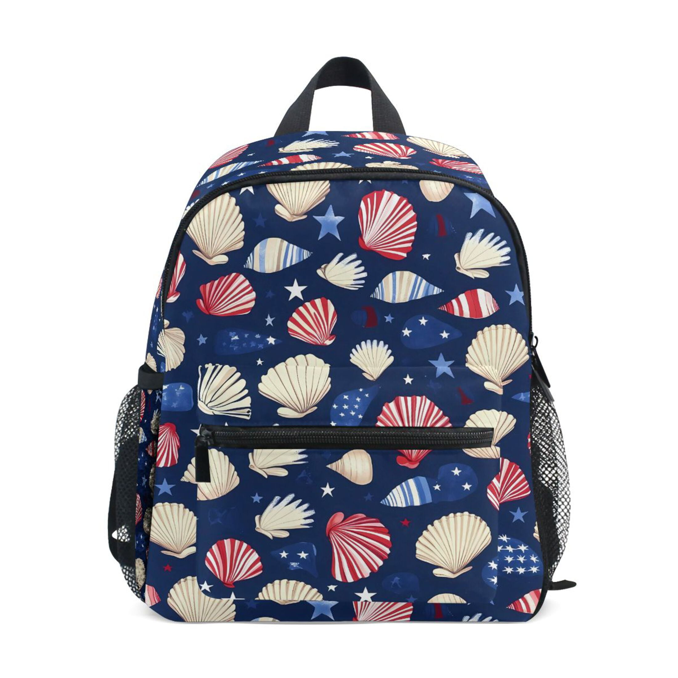 ALAZA Seashell American Flag School Backpack Small Bookbag Mini Bags