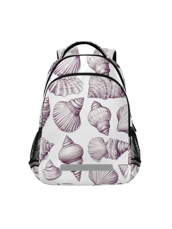 Seashell Conch Backpack Elementary School Bag Bookbag Travel Rucksack