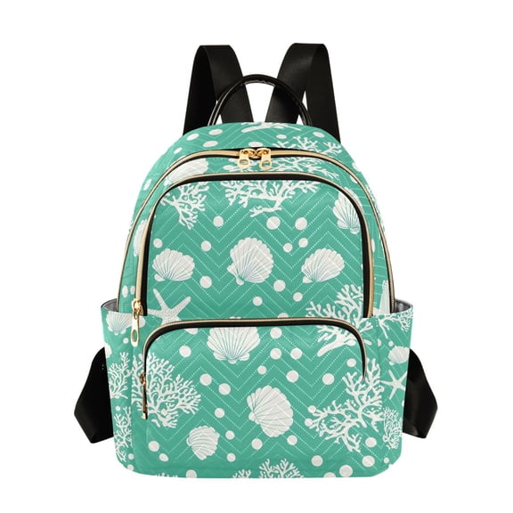 ALAZA Seashell Coral Womens Travel Laptop Backpack Large Daypack Ladies Shoulder Bags S