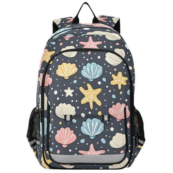 ALAZA Seashell Starfish Ocean Laptop Backpack Purse Travel Bag Casual School Bookbag Rucksack for Women Men