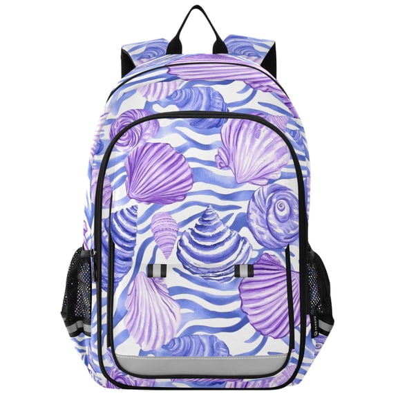 ALAZA Seashells Conch on Wave Laptop Backpack Purse Travel Bag Casual School Bookbag Rucksack for Women Men