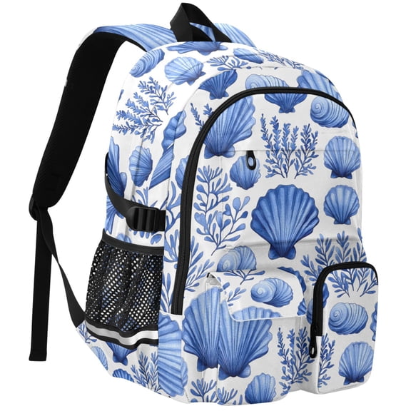 ALAZA Seashells Coral Print Student Backpack School Bookbag Large Laptop Daypack Travel Bag