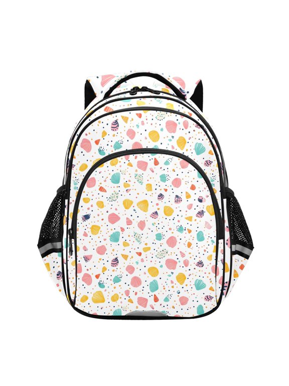 Seashells School Backpack Elementary Bag Bookbag Travel Rucksack