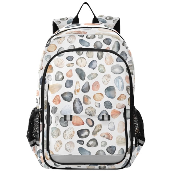 ALAZA Seashells Stone Laptop Backpack Purse Travel Bag Casual School Bookbag Rucksack for Women Men