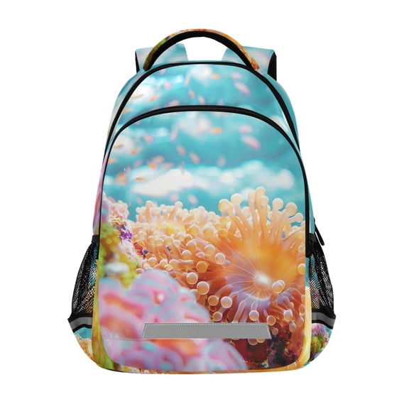 ALAZA Seaside Underwater Backpack Elementary School Bag Bookbag Travel Rucksack