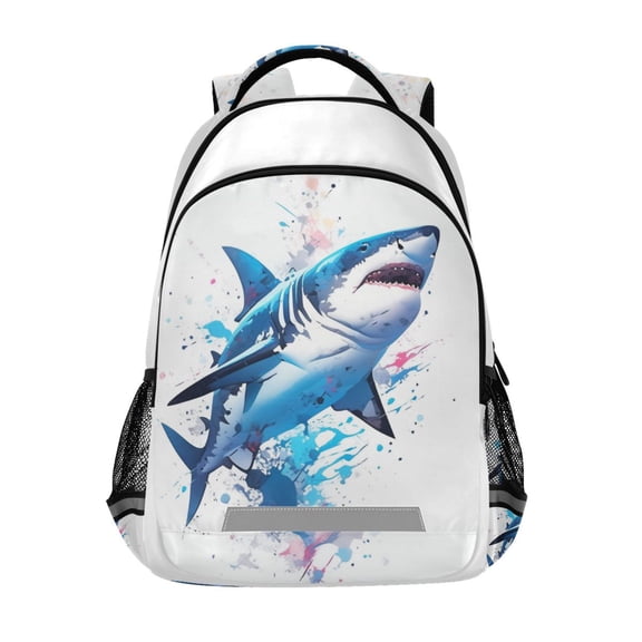 ALAZA Shark Backpack Elementary School Bag Bookbag Travel Rucksack