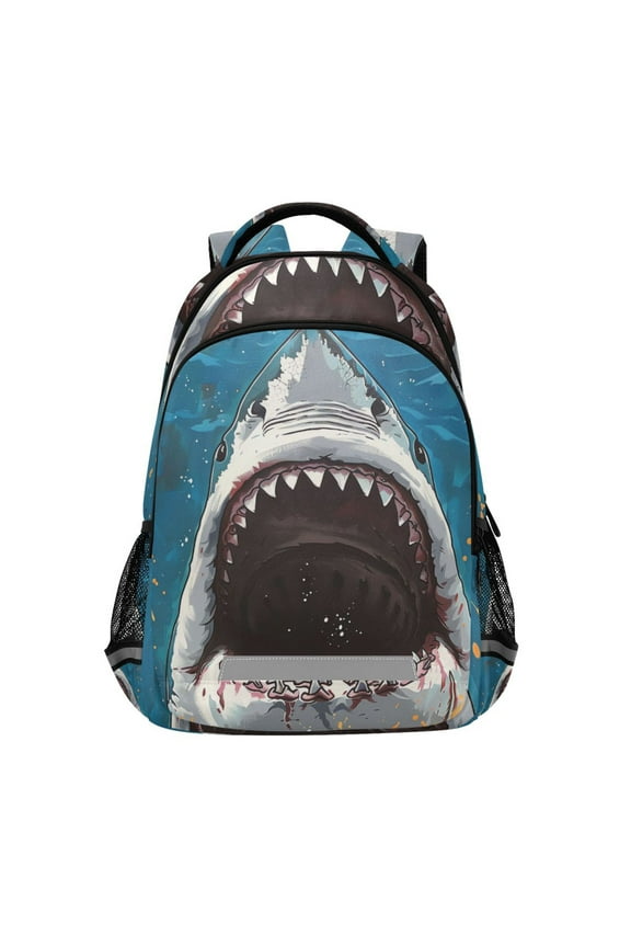 Shark Big Mouth Backpack Elementary School Bag Bookbag Travel Rucksack