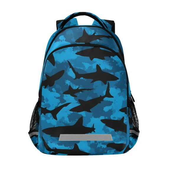ALAZA Shark Silhouette-s1 Backpack Elementary School Bag Bookbag Travel Rucksack