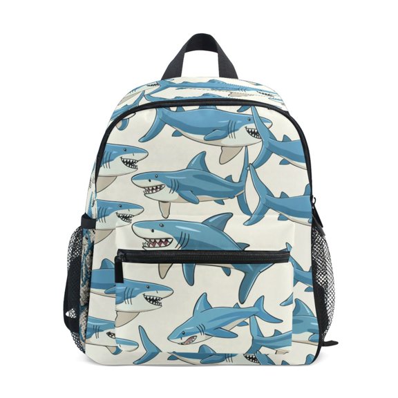ALAZA Shark on Beige School Backpack Small Bookbag Mini Bags