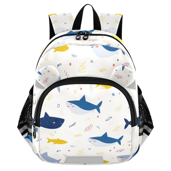 ALAZA Sharks Cartoon Mini Backpack School Bookbag Age 3-7 Medium