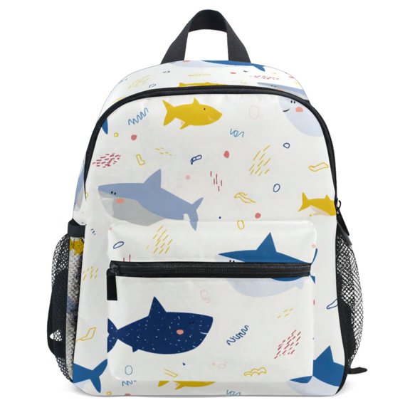 ALAZA Sharks Cartoon Pattern School Backpack Student Bookbag Mini Bag