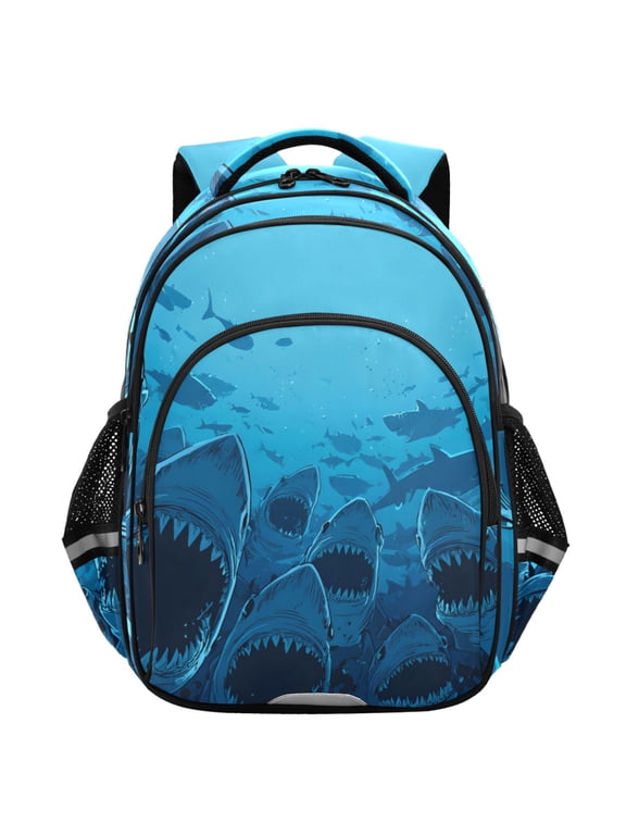 Sharks Group School Backpack Elementary Bag Student Bookbag Travel Rucksack