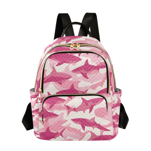 ALAZA Sharks Pattern Womens Travel Laptop Backpack Large Daypack Ladies Shoulder Bags S