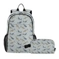 thumbnail image 1 of ALAZA Sharks Vintage School Backpack Lunch Box Set Student Bookbag, 1 of 7