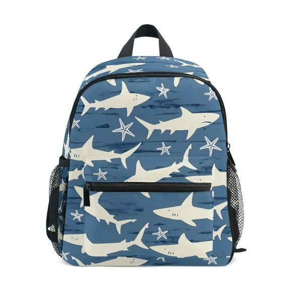 ALAZA Sharks and Starfish School Backpack Small Bookbag Mini Bags