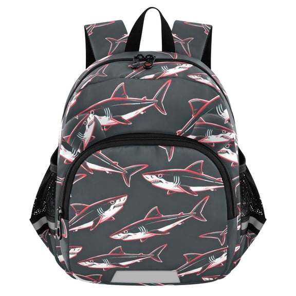 ALAZA Sharks with Red Mini Backpack School Bookbag Age 3-7 Medium
