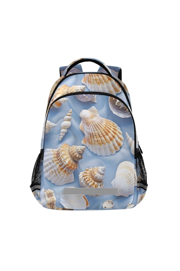 Shell Conch Backpack Elementary School Bag Bookbag Travel Rucksack