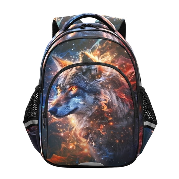 ALAZA Shining Wolf School Backpack Elementary Bag Bookbag Travel Rucksack