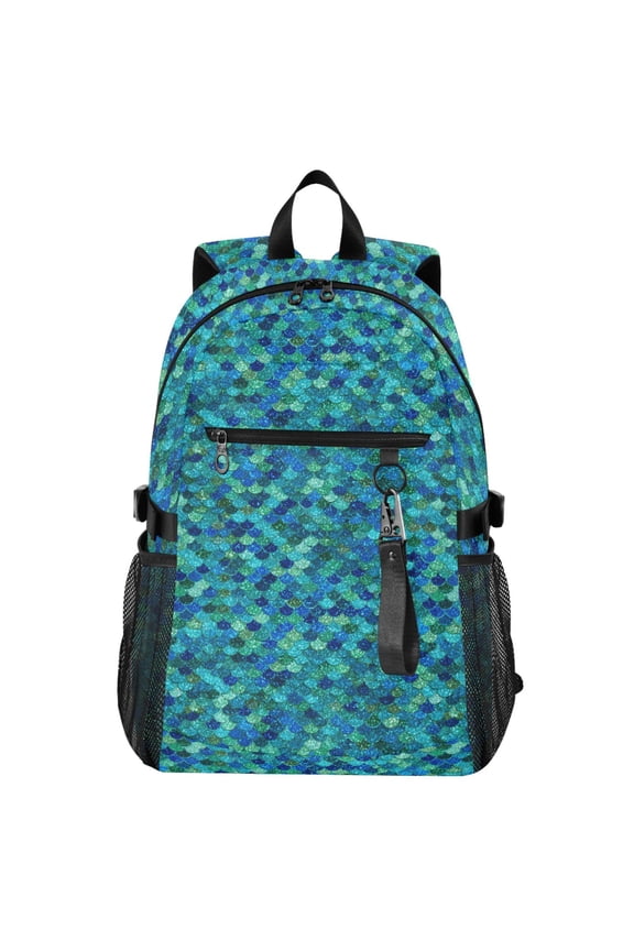 Shiny Dragon Scales Pattern School Backpack Travel Laptop Bag College Bookbag Casual Daypack for Women Men