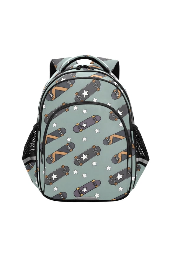 Skateboard Stars School Backpack Elementary Bag Bookbag Travel Rucksack