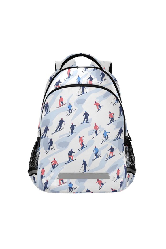 Skater Winter Backpack Elementary School Bag Bookbag Travel Rucksack
