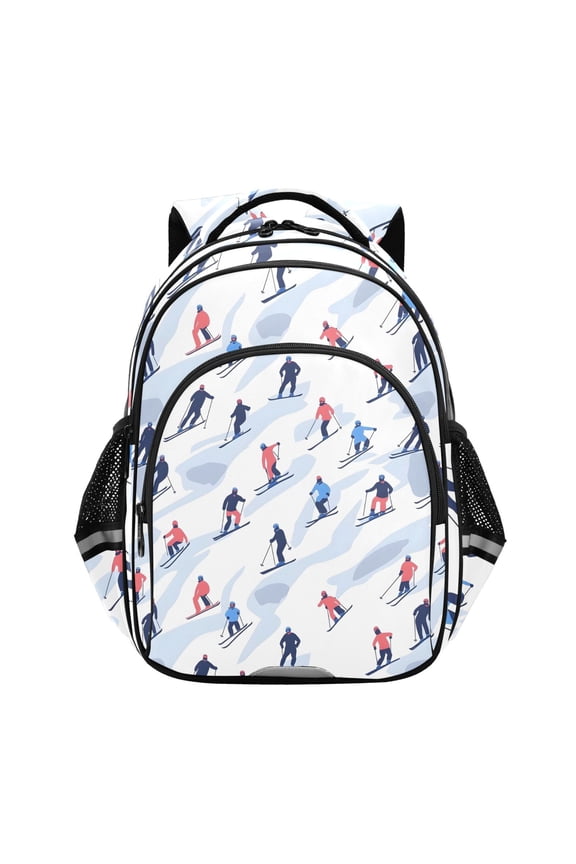 Skater Winter School Backpack Elementary Bag Bookbag Travel Rucksack