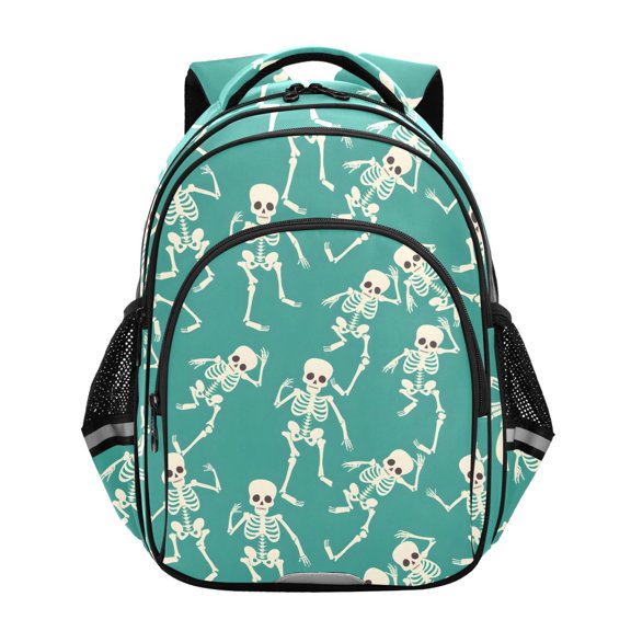 ALAZA Skeleton Dancing Skull School Backpack Elementary Bag Bookbag Travel Rucksack