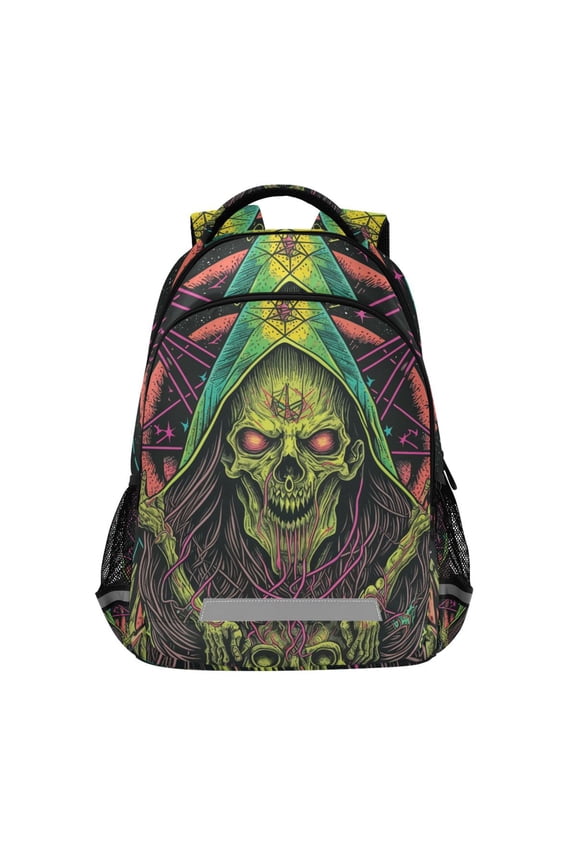 Skeleton Demon Backpack Elementary School Bag Bookbag Travel Rucksack
