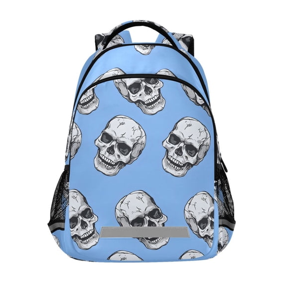 ALAZA Skeleton Skull Head Backpack Elementary School Bag Bookbag Travel Rucksack