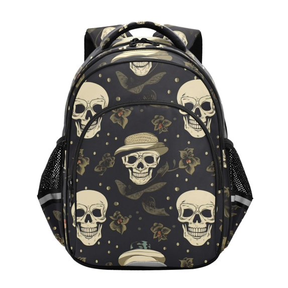 ALAZA Skeleton Skull School Backpack Elementary Bag Bookbag Travel Rucksack