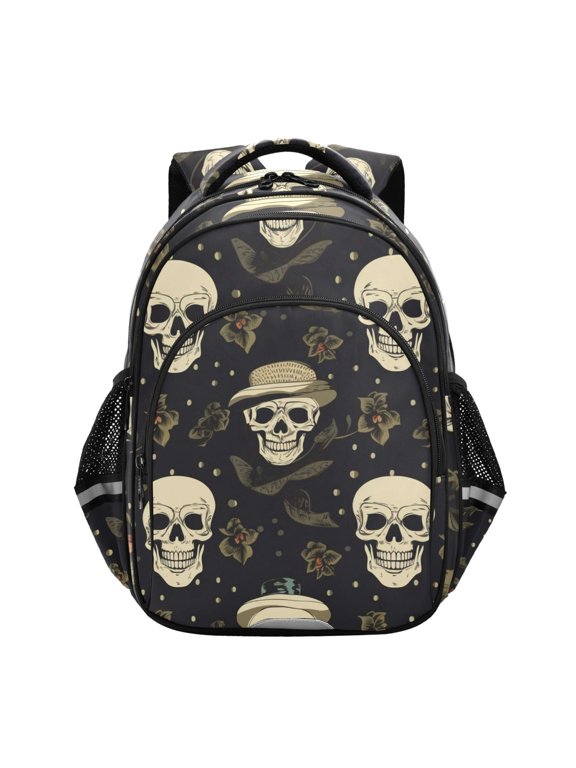Skeleton Skull School Backpack Elementary Bag Bookbag Travel Rucksack