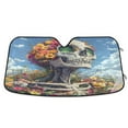thumbnail image 1 of ALAZA Skeleton View Windshield Sun Shade Car Foldable Sun Visor Block UV Rays Protector 53"x23.5", 1 of 1