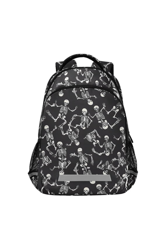 Skeletons Dancing Backpack Elementary School Bag Bookbag Travel Rucksack
