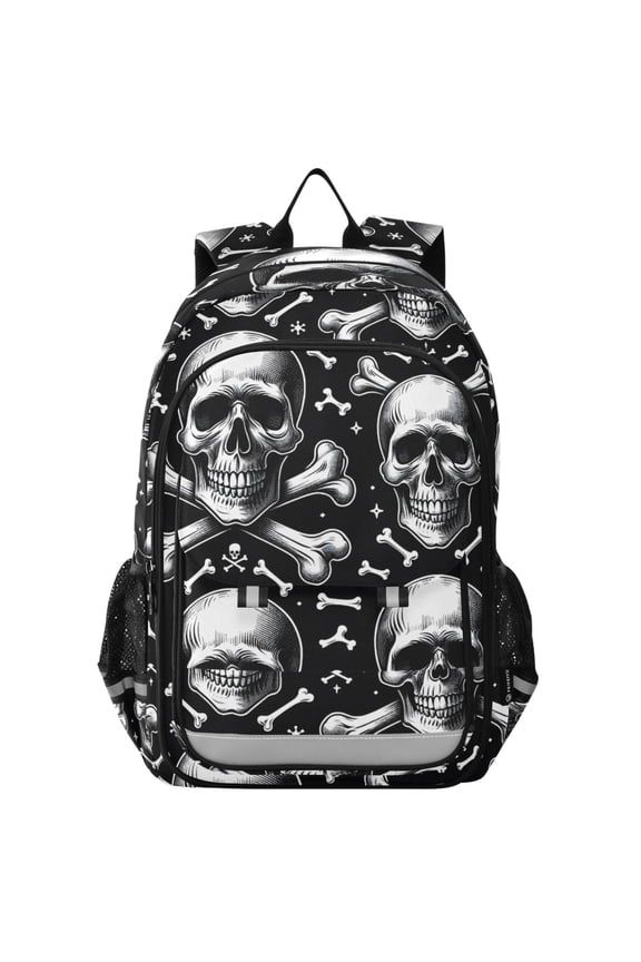 Skeletons Halloween Laptop Backpack Purse Travel Bag Casual School Bookbag Rucksack for Women Men