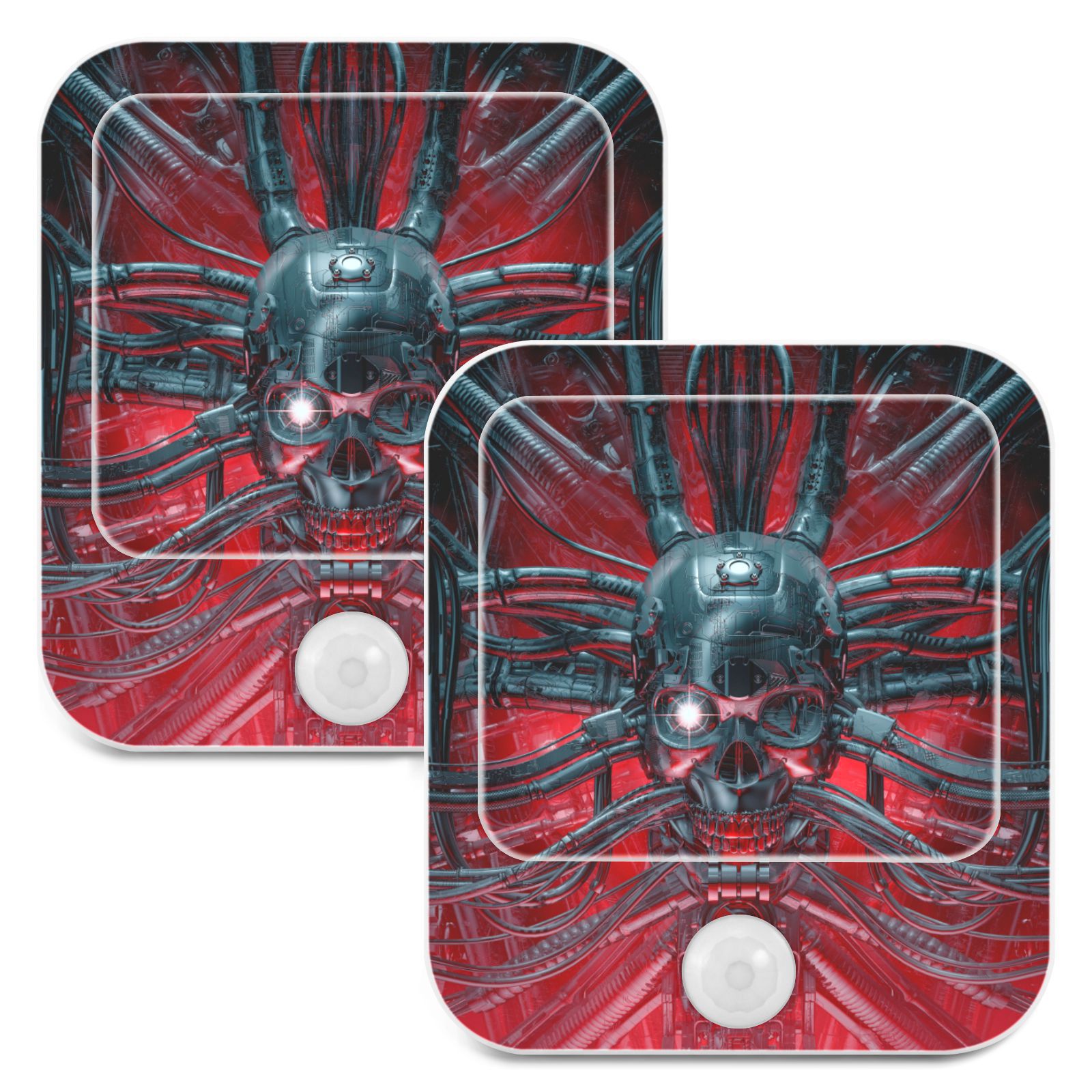 ALAZA Skull 3d Science Fiction Cute Night Lights Plug into Wall -2 Pack ...