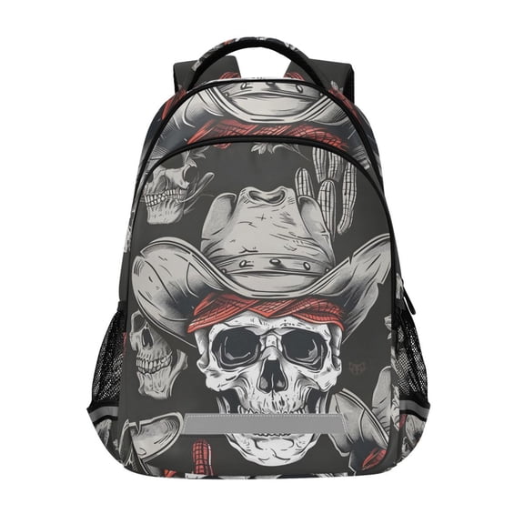 ALAZA Skull Cactus Backpack Elementary School Bag Bookbag Travel Rucksack