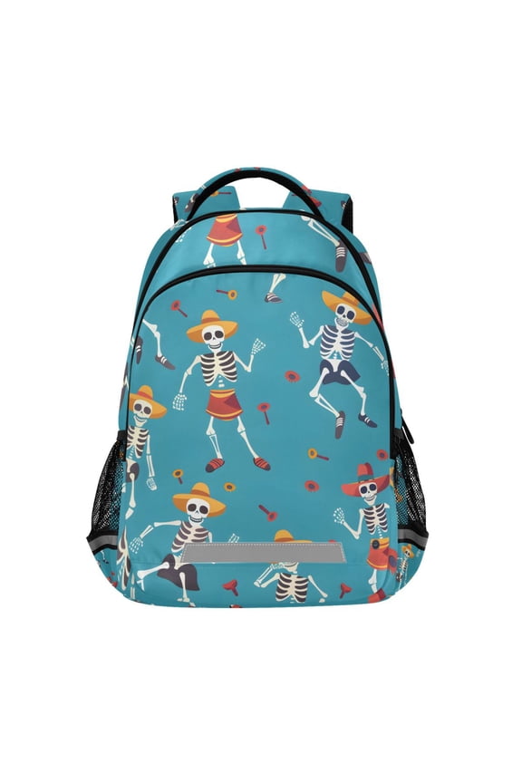 Skull Dance Backpack Elementary School Bag Bookbag Travel Rucksack