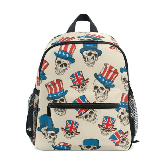 ALAZA Skull Hat Pattern School Backpack Small Bookbag Mini Bags