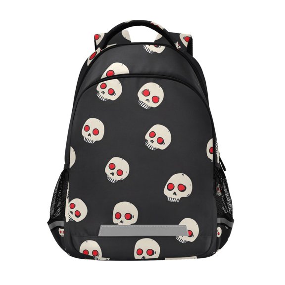 ALAZA Skull Head Backpack Elementary School Bag Bookbag Travel Rucksack