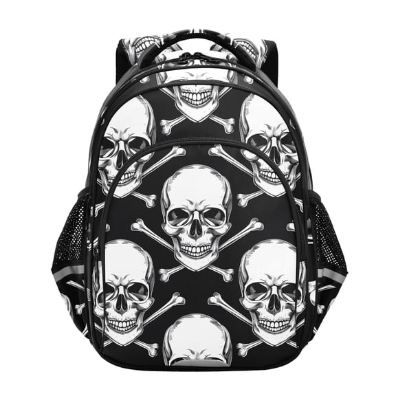 ALAZA Skull Head School Backpack Elementary Bag Bookbag Travel Rucksack