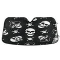 thumbnail image 1 of ALAZA Skull Pattern Windshield Sun Shade Car Foldable Sun Visor Block UV Rays Protector 55"x27.6", 1 of 8