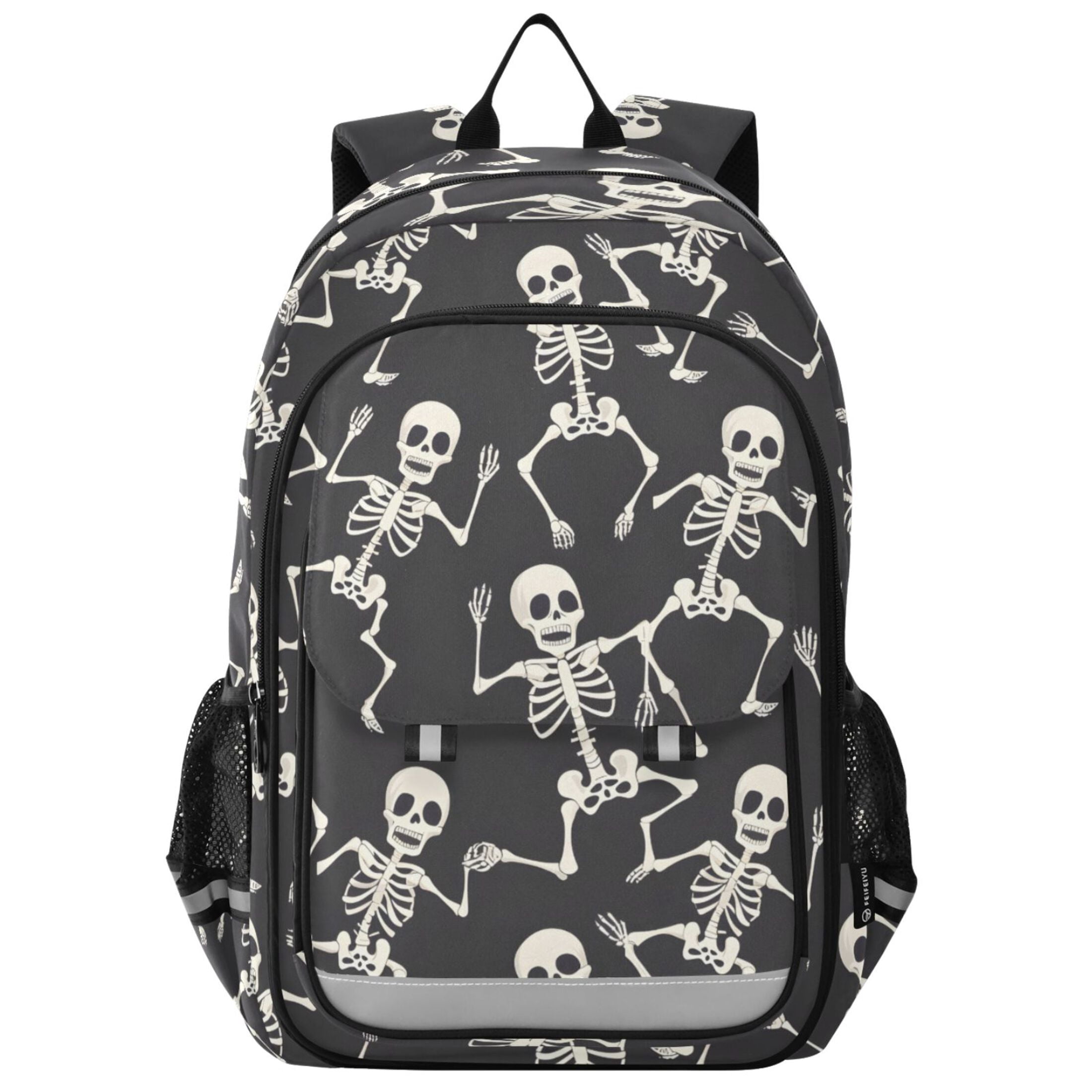 ALAZA Skull Skeleton Dancing Laptop Backpack Purse Travel Bag Casual School Bookbag Rucksack for Women Men