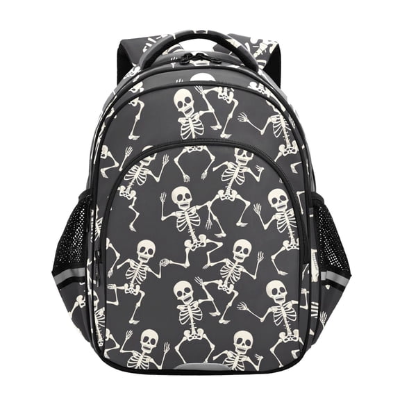 ALAZA Skull Skeleton Dancing School Backpack Elementary Bag Bookbag Travel Rucksack