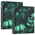 thumbnail image 1 of ALAZA Skull Skeletons Hardcover 3 Ring Binder 1.5" Round Rings Interior Pockets Binders Organizer 2 Pack, 1 of 9